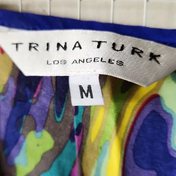 Trina Turk 100% pure silk‎ top Sz M - Picture 5 of 13